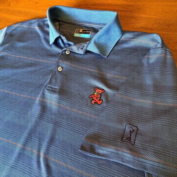 Grateful Dead Dancing Bear PGA Tour Golf Polo (XL) - Picture 5 of 6
